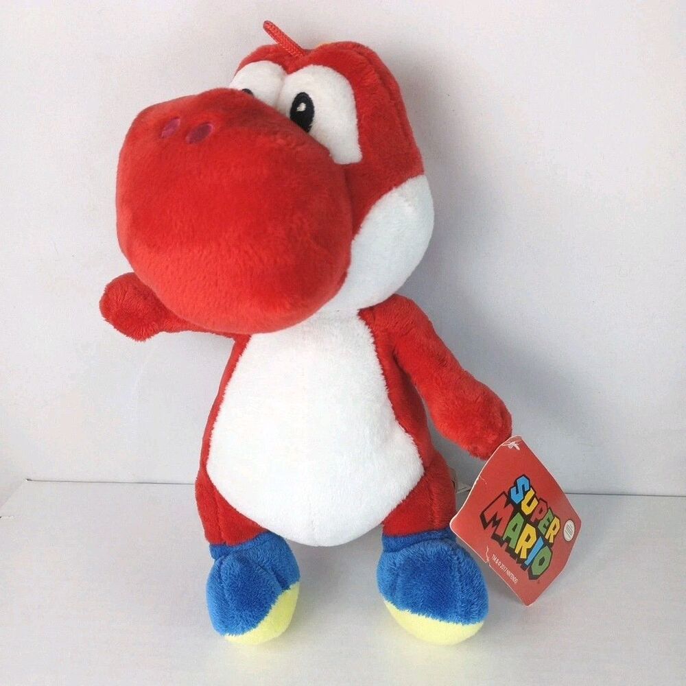 NWT 2017 Nintendo Super Mario Red Yoshi Plush Toy 10" Licensed Stuffed Animal 0+